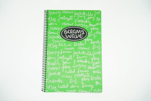 Nouvelle couche de plastique néon pour carnet Ocean Wave