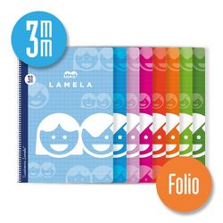 Cuaderno lamela tamaño folio tapa básica