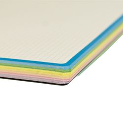 Caderno microperfurado, capa plástica, 150 folhas, 80 g