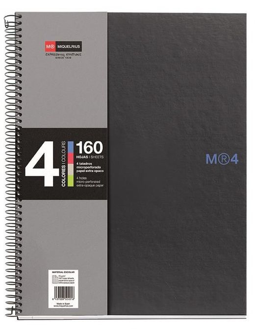 Caderno de notas de miquel ríus. 160 folhas