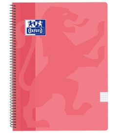 Caderno escolar oxford. Tampa de plástico, cores diferentes