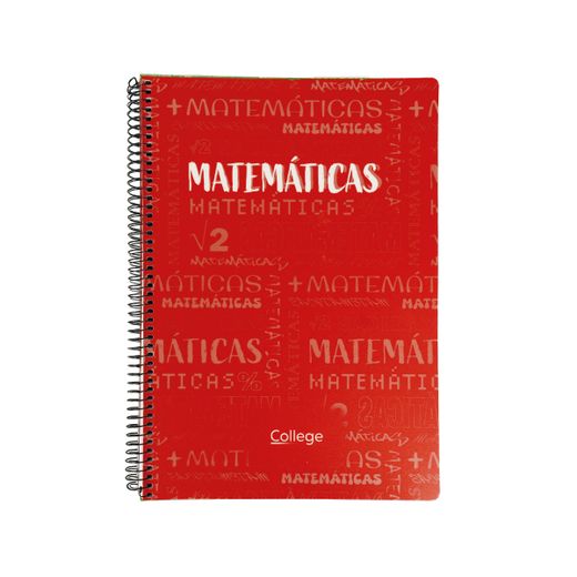 Cuaderno Tapa Polipropileno Folio 80h 90gr Materias Matemáticas