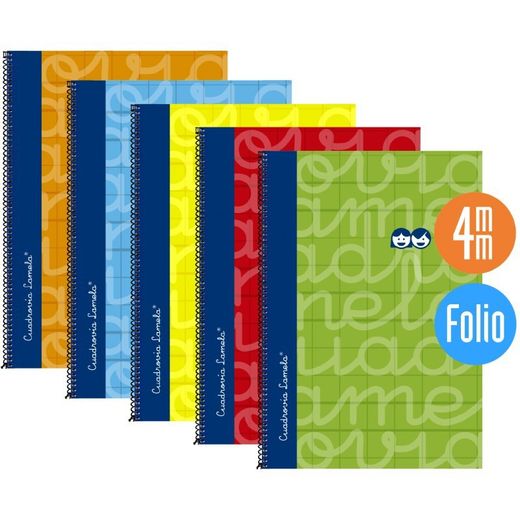 Cadernos em espiral Lamella tamanho fólio, capa extra dura
