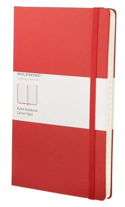 Cuadernos moleskine tapa dura color rojo