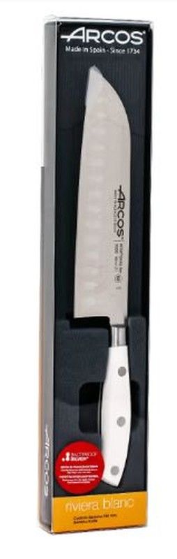 Couteau Santoku série Rivera Blanc 180 mm
