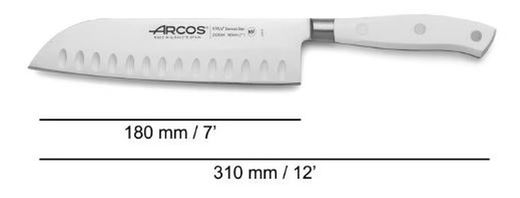 Couteau Santoku série Rivera Blanc 180 mm
