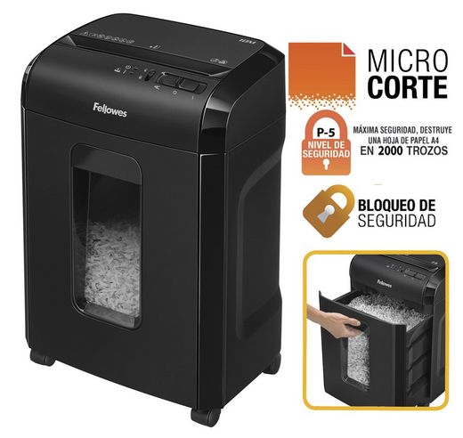 Destruidor 10M de Fellowes. Microcorte 2 x 12 mm