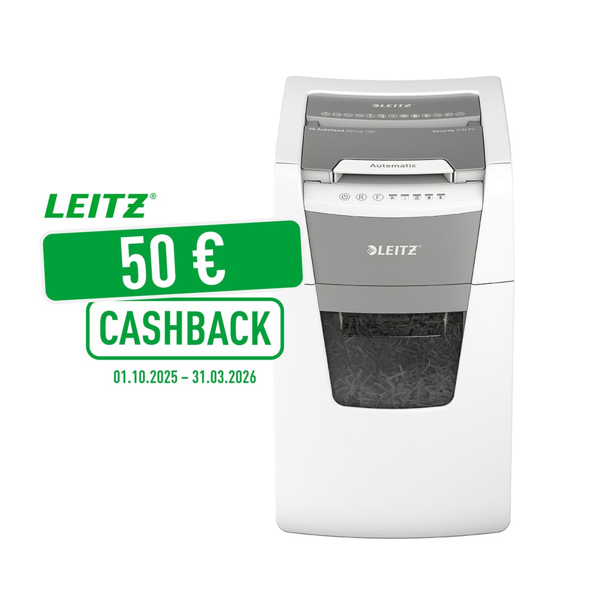 Destructora automática leitz iq autofeed 150 p4