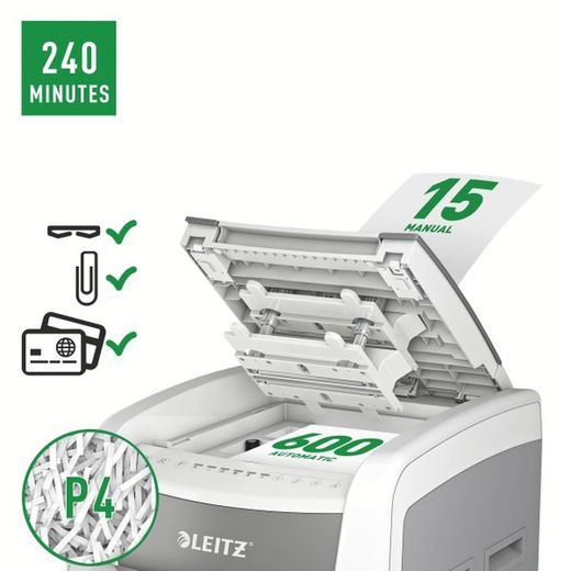 Leitz iq autofeed 600 pro p4 triturador automático
