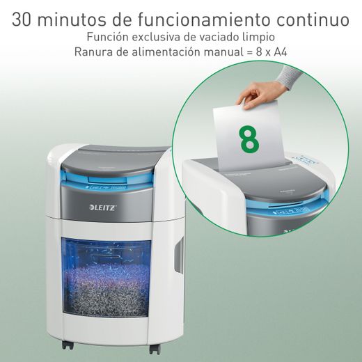 Destructora de papel Leitz IQ OptiMax Autofeed Home Office 150 P4