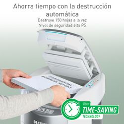Destructora de papel Leitz IQ OptiMax Autofeed Home Office 150 P5.
