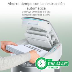 Destructora de papel Leitz IQ OptiMax Autofeed Office 300 P4
