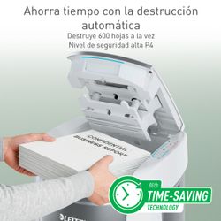 Destructora de papel Leitz IQ OptiMax Autofeed Office Pro 600 P4