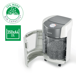 Destructora de Papel Leitz IQ OptiMax Small Office 350. 83590000. Con giro de papelera