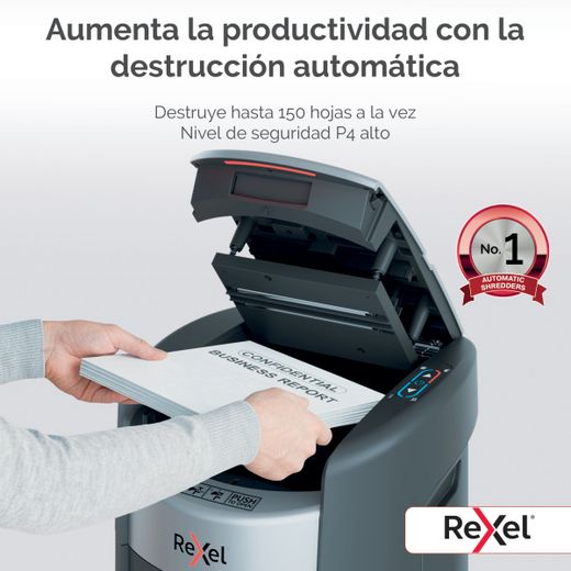 Destructora de papel Rexel ShredMax AutoFeed+ 150X P4