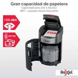 Destructora de papel Rexel ShredMax AutoFeed+ 200M P5