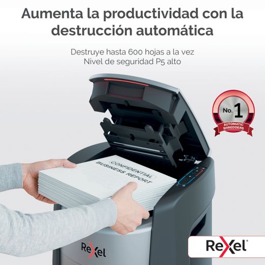 Destructora de papel Rexel ShredMax AutoFeed+ 600M P5