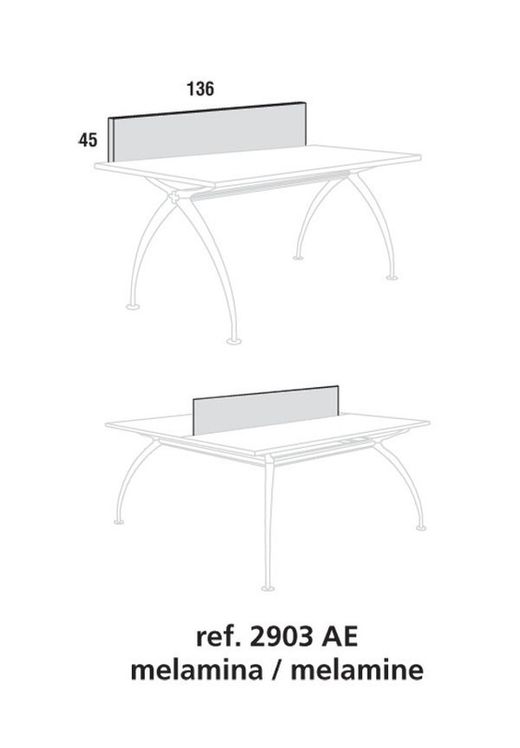 Mesas executivas divisórias e separadores