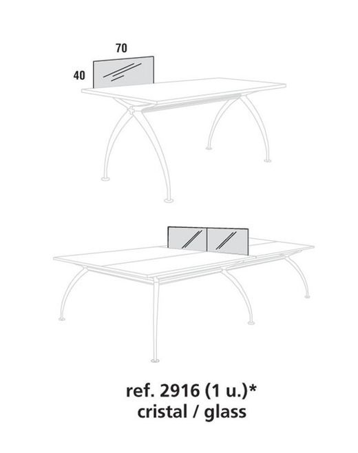 Mesas executivas divisórias e separadores