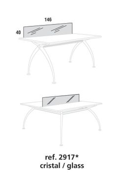 Mesas executivas divisórias e separadores