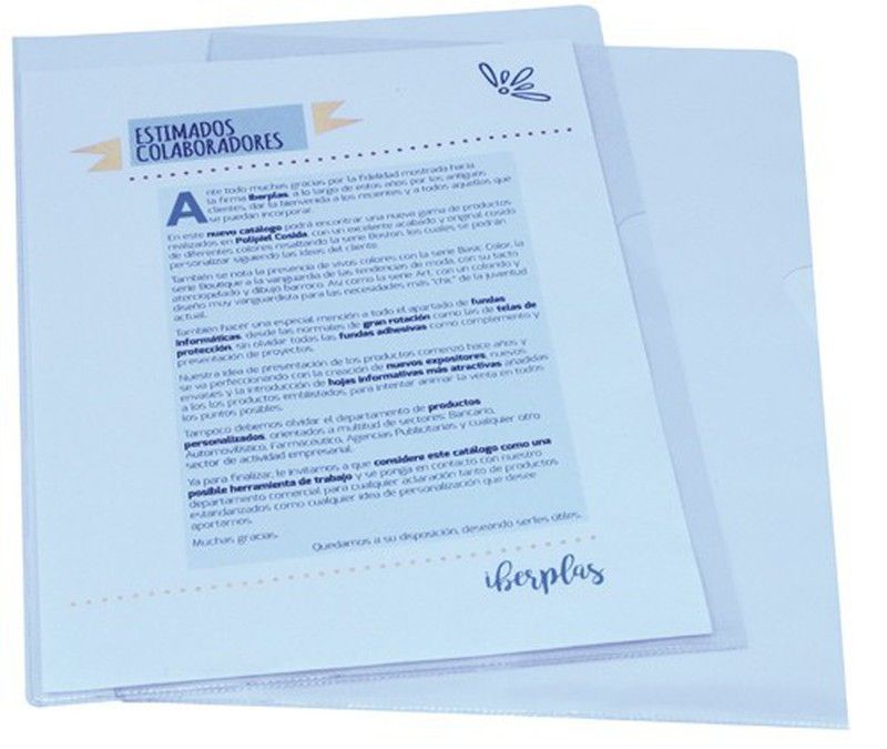 Dossier uñero pvc cristal en dos calidades