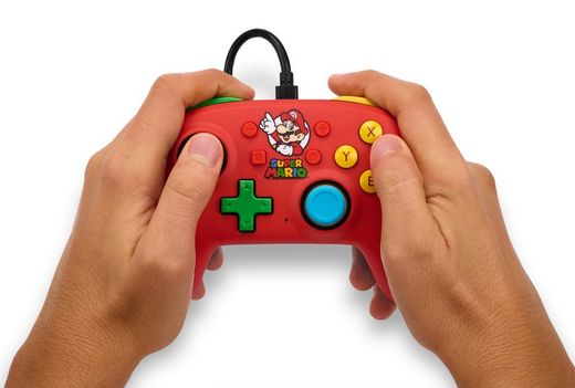 El mando con cable PowerA Nano para Nintendo Switch - Mario Medley