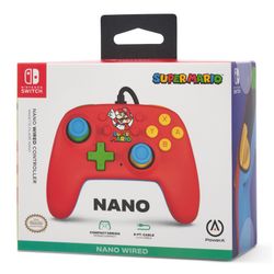 El mando con cable PowerA Nano para Nintendo Switch - Mario Medley