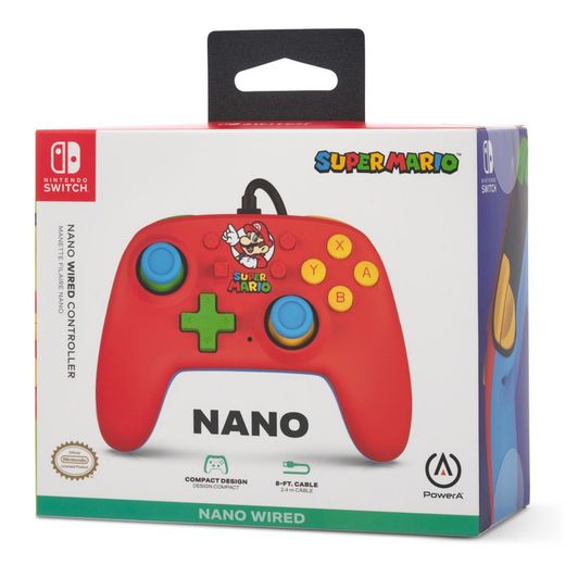 El mando con cable PowerA Nano para Nintendo Switch - Mario Medley