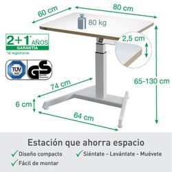 Table électrique compacte Leitz Ergo avec papier à en-tête