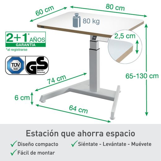 Table électrique compacte Leitz Ergo avec papier à en-tête