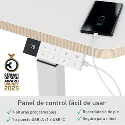 Table électrique compacte Leitz Ergo avec papier à en-tête