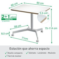 Petite table Leitz Ergo pour s'asseoir/travailler à pied
