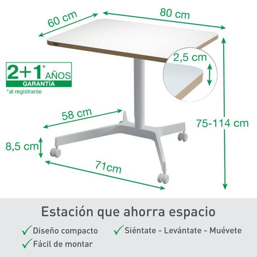 Petite table Leitz Ergo pour s'asseoir/travailler à pied