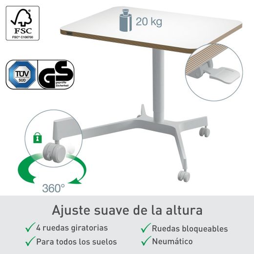 Petite table Leitz Ergo pour s'asseoir/travailler à pied
