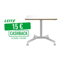 Escritorio de pie/sentado Leitz Ergo con elevación neumática.
