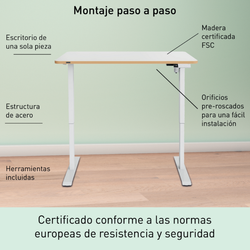 Escritorio Eléctrico Compacto Leitz Ergo 120 x 70cm con Recordatorio para Ponerte de Pie