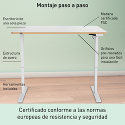 Escritorio Eléctrico Leitz Ergo 140 x 80cm con recordatorio para ponerte de pie