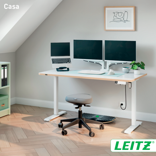 Escritorio Eléctrico Leitz Ergo 140 x 80cm con recordatorio para ponerte de pie