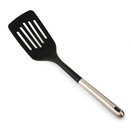 Espátula com fenda de aço inoxidável e silicone