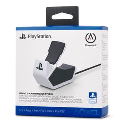 Estación de carga Solo de PowerA para control inalámbrico DualSense: Blanco