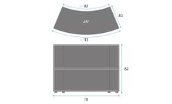 Estantería curva DOT 82ARC. 82 x 111 x 40 cm