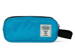 Estojo azul neon com 3 zíperes