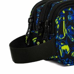 Trousse liquide bleue à 3 fermetures éclair