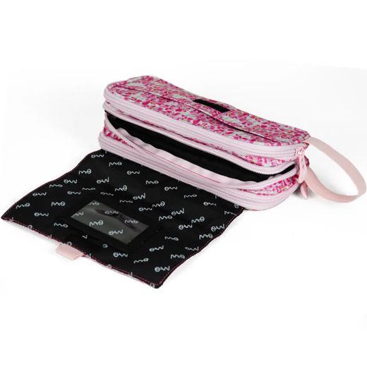 Estojo Eden com 3 zíperes e aba