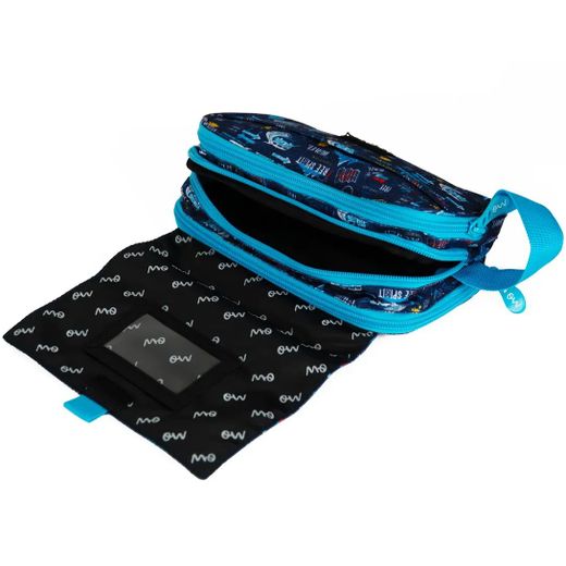 Trousse de voyage à 3 fermetures éclair avec rabat