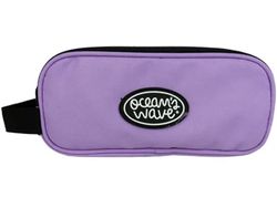 Trousse lilas à 3 fermetures éclair