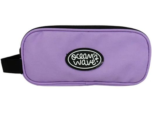 Trousse lilas à 3 fermetures éclair