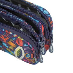 Étui Minerva à 3 fermetures éclair