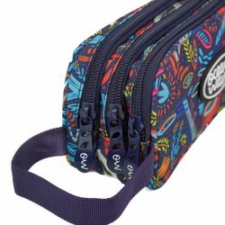 Étui Minerva à 3 fermetures éclair