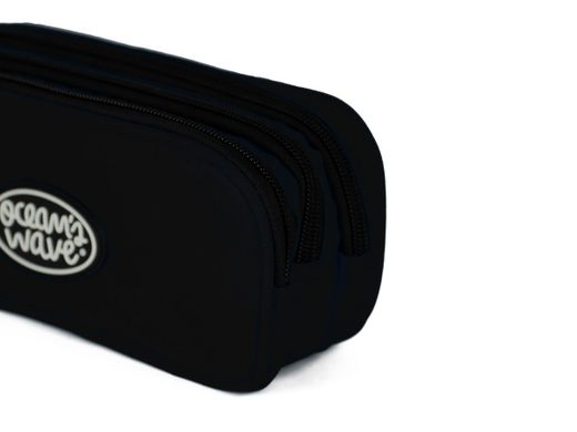 Estuche 3 Cremalleras Negro